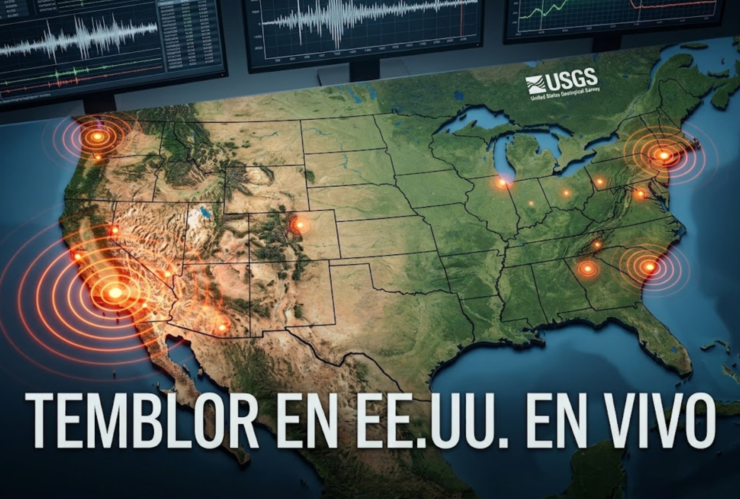 Sigue el reporte oficial del Servicio Geológico de Estados Unidos (USGS, por sus siglas en inglés) sobre los últimos temblores registrados en EE.UU. hoy 31 de agosto. (Imagen creada por la IA de Gemini).