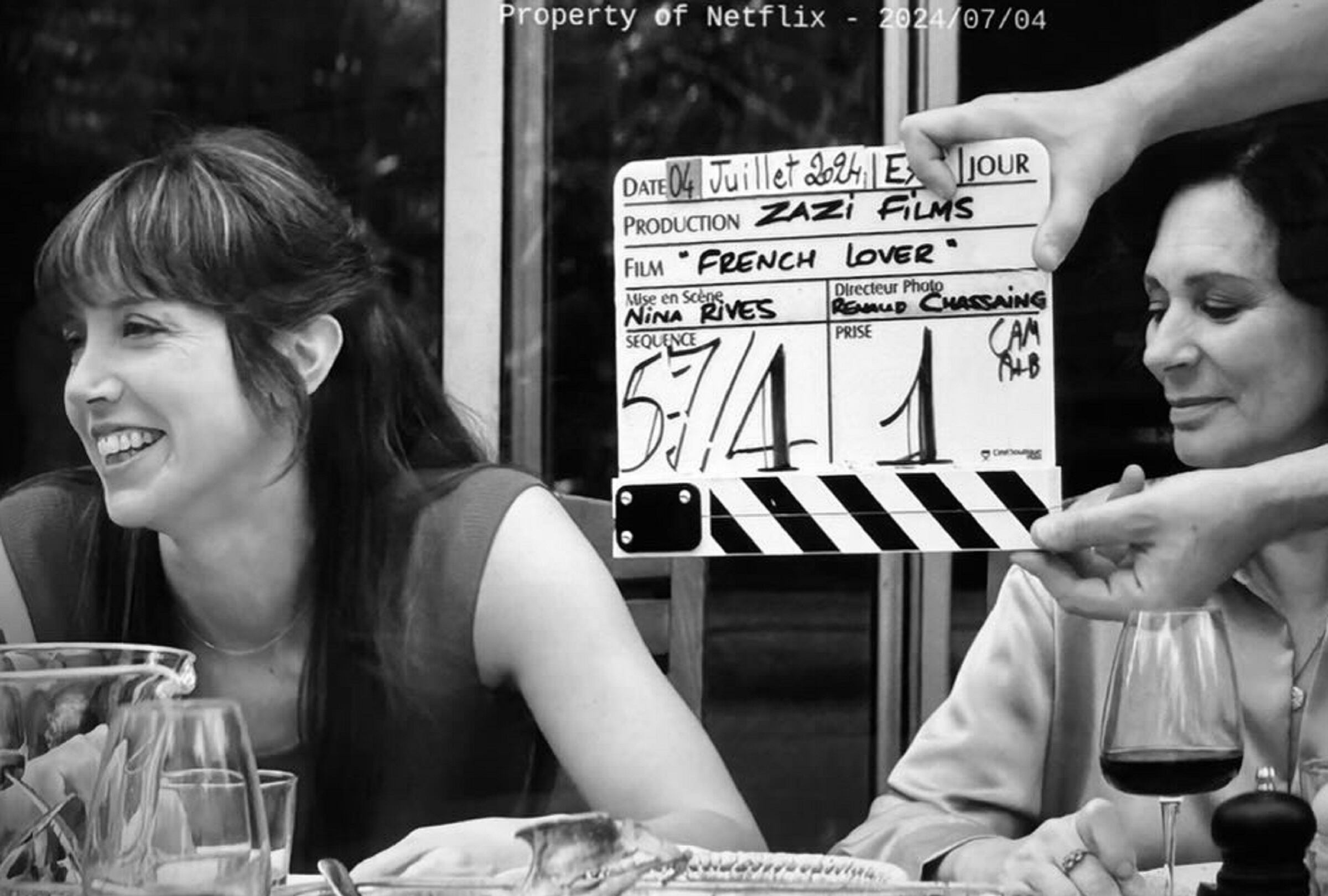 Sara Giraudeau en el rodaje de la comedia romántica "French Lover", donde interpreta a Marion (Foto: Netflix)