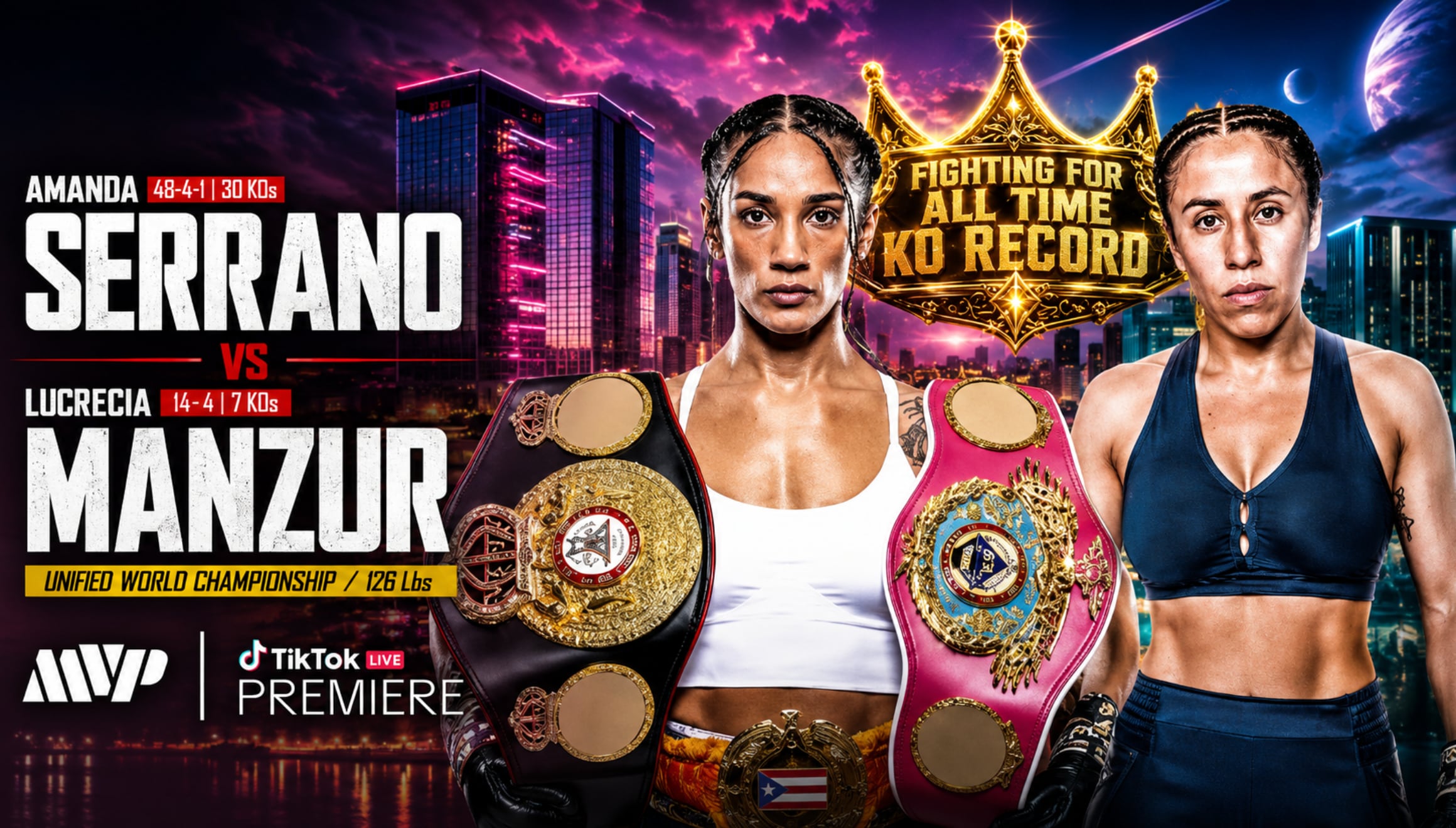 ¿Quién ganó la pelea de Amanda Serrano vs. Lucrecia Manzur EN VIVO hoy por el cinturón mundial de boxeo femenino?