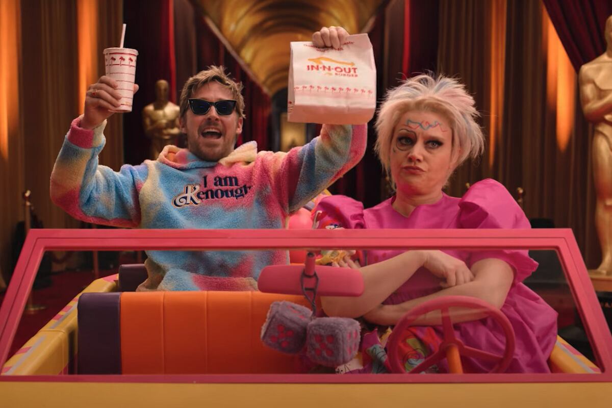 Varios artistas han hecho referencia a la franquicia "In-N-Out" y la tradición de comer hamburguesas luego de los Premios Oscar (Foto: Jimmy Kimel Live / Captura)