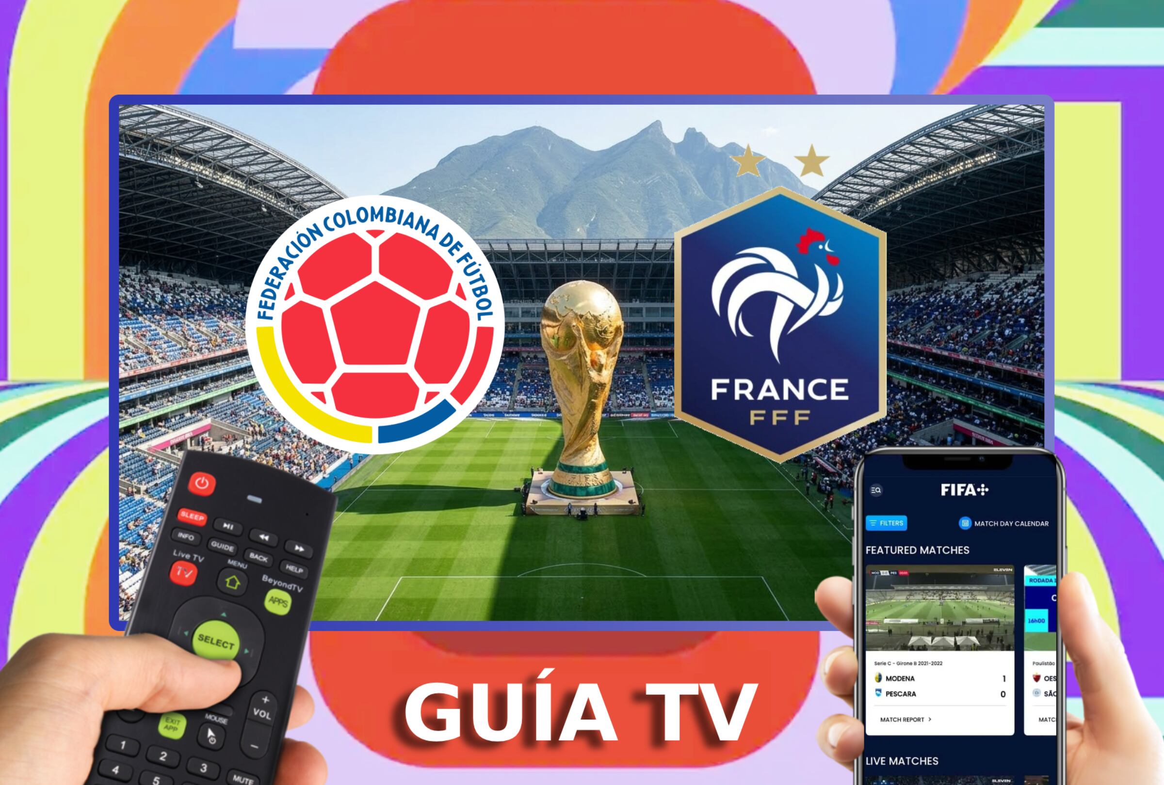 LANDOVER, MARYLAND (ESTADOS UNIDOS), 29/03/2026.- Lista de canales de televisión y servicios streaming para ver el partido entre Colombia y Francia este domingo 29 de marzo, por amistoso internacional de la Copa Mundial FIFA 2026 desde el Northwest Stadium de Landover, Maryland. FOTO DE NOÉ YACTAYO PARA MAG DE EL COMERCIO