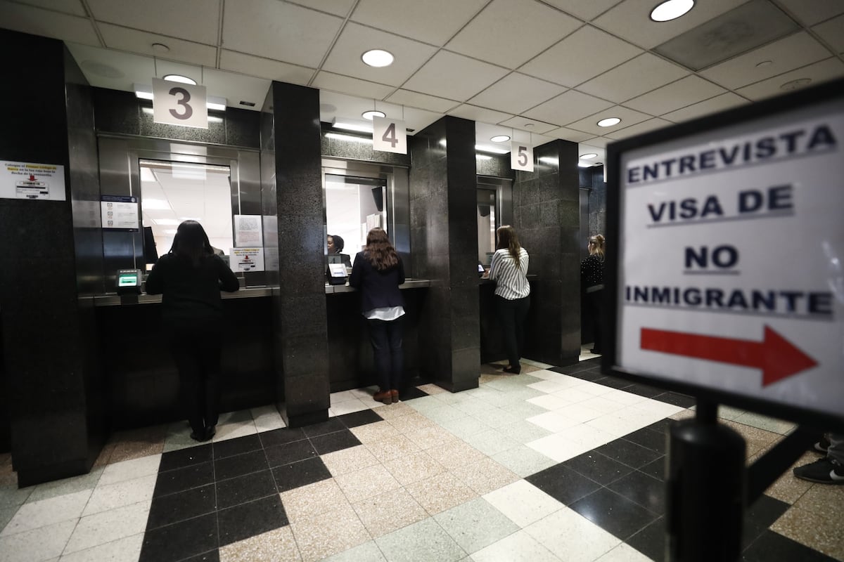 La sección consular de la Embajada de Estados Unidos en el Perú, donde se reciben y analizan las solicitudes de visa. (Foto: GEC)