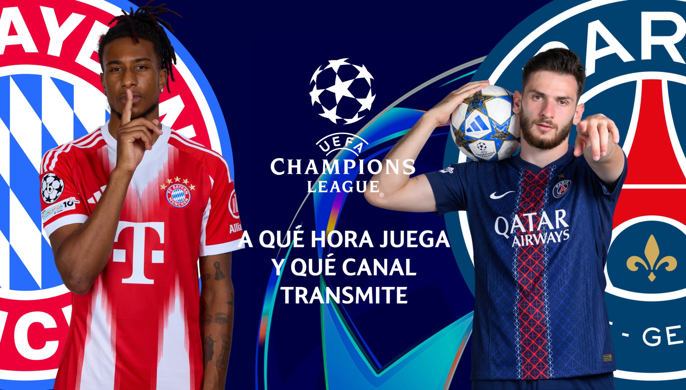 Conozca a qué hora juega y en qué canal transmiten Bayern Múnich vs. PSG en vivo hoy por Champions League 2026. Guía de canales de TV para México, España y EE. UU. con los horarios oficiales del partido de vuelta de las semifinales ahora. | Crédito: uefa.com / Composición Gestión Mix