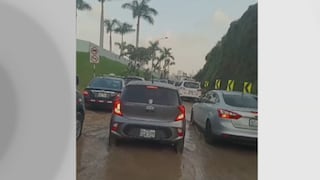 Chorrillos: congestión vehicular en la Costa Verde por aniego 