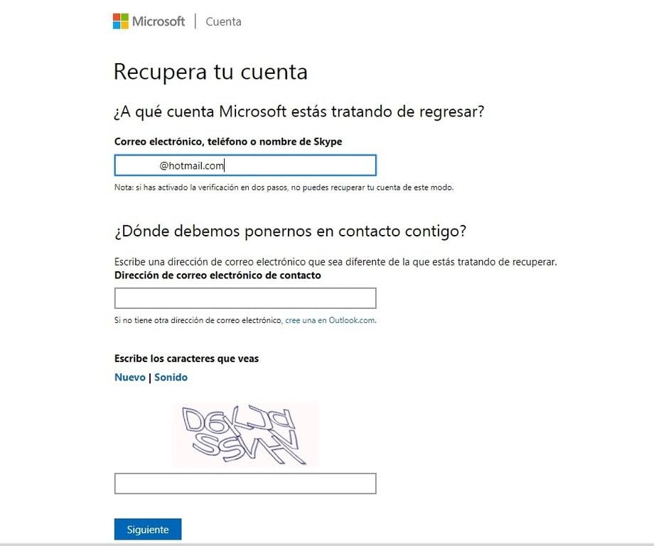 Recuperar contraseña