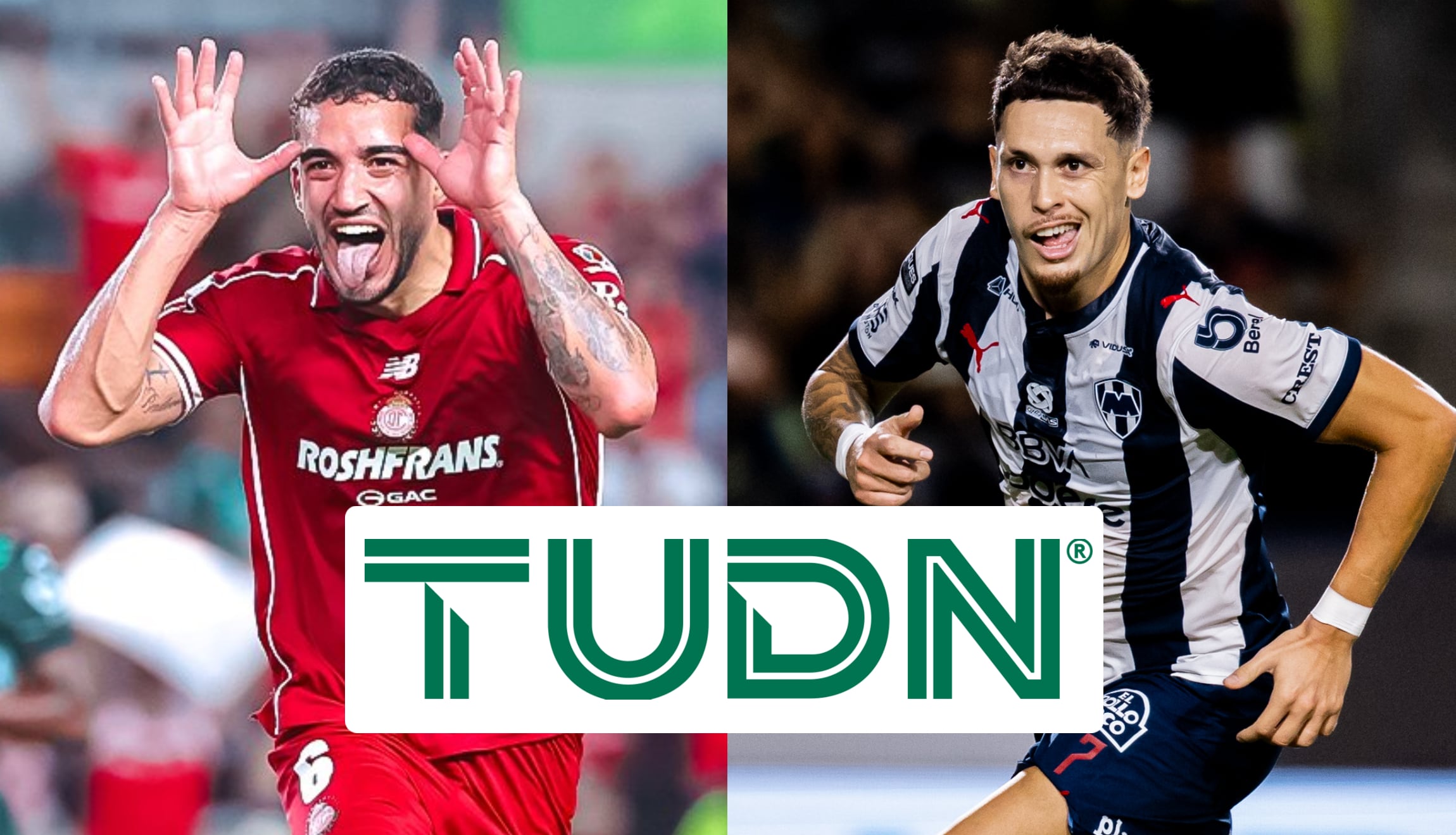Señal de TUDN para ver la final Toluca vs. Monterrey, este domingo 6 de septiembre, por la Leagues Cup 2026. Mira la transmisión minuto a minuto del juego. (Fotos: @tolucafc / @rayados / Composición Gestión Mix)