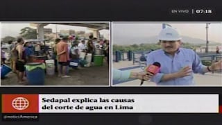 Sedapal: "Falta de agua en algunas zonas de Lima se debe a sobre stock de la gente"