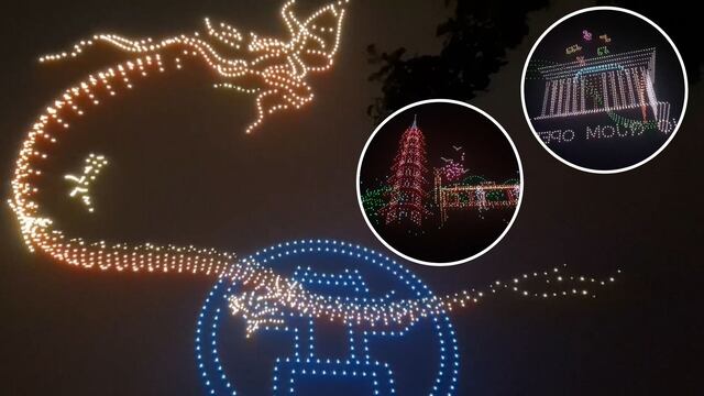 Vietnam: Espectáculo de drones ilumina la noche de la víspera del Año Nuevo en Hanói