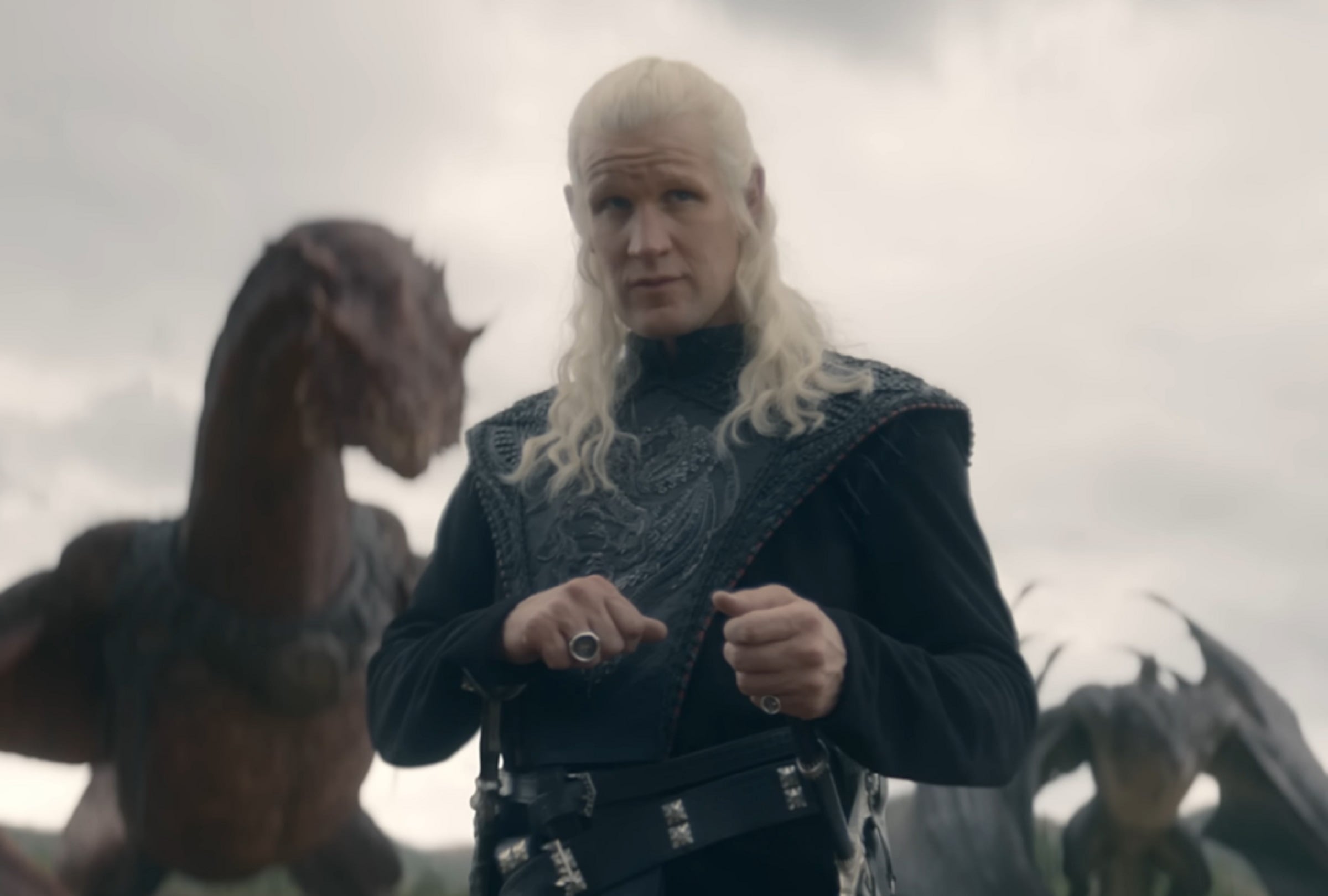 Daemon Targaryen (Matt Smith) y su dragón Caraxes en una escena del tercer episodio de la tercera temporada de "House of the Dragon" (Foto: HBO)