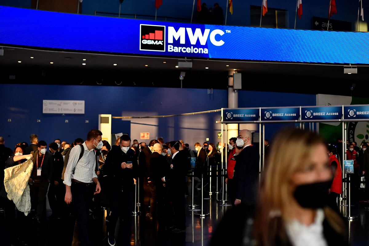 El Mobile World Congress (MWC) se viene realizando este año en Barcelona, España. (Photo by Pau BARRENA / AFP).