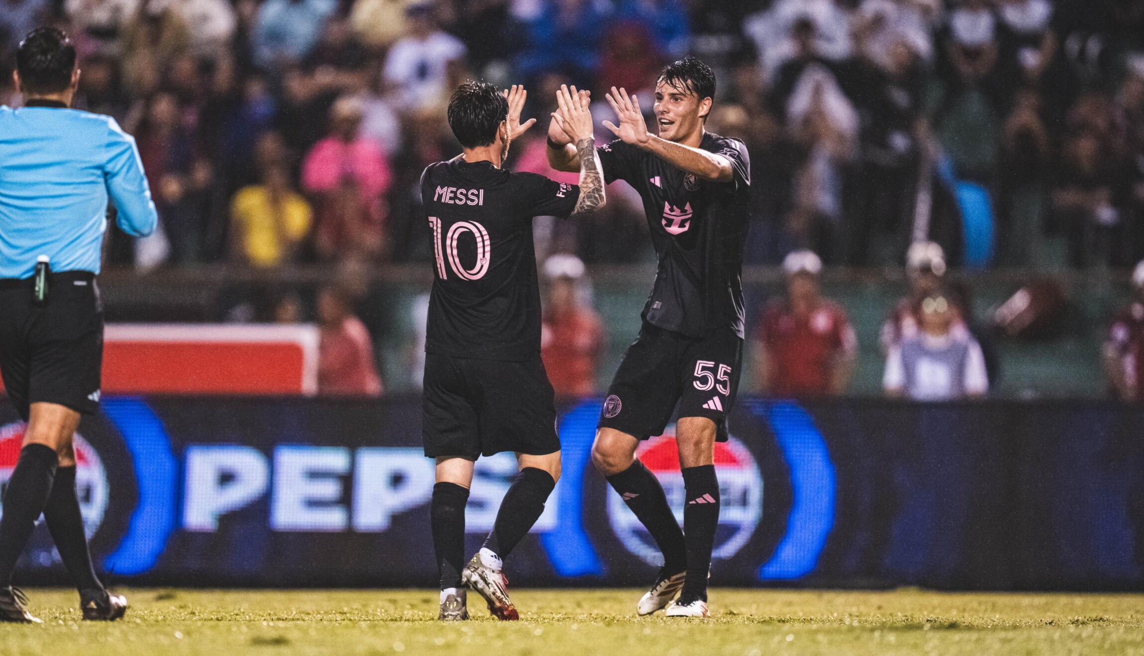 Inter Miami y Olimpia de Honduras se enfrentaron en partido amistoso con Lionel Messi en San Pedro de Sula. (Foto: Inter Miami)