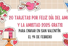 🩵 20 tarjetas de Día del Amor y la Amistad con frases románticas para compartir con tu pareja en San Valentín