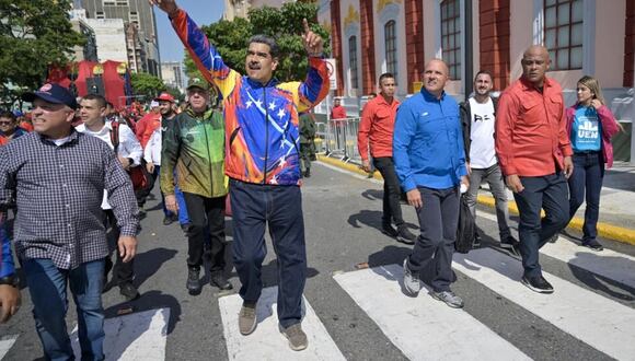 El presidente venezolano Nicolás Maduro participa de una marcha de apoyo a su gobierno el 17 de mayo © Juan BARRETO / AFP/Archivos