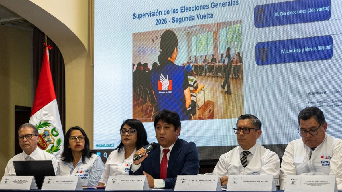 La Defensoría del Pueblo informó que desplegará 14,000 comisionados para supervisar el 100% de locales y mesas de sufragio durante la segunda vuelta electoral. Foto: Defensoría.