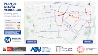 ATU: el lunes inicia plan de desvío en la av. Venezuela por construcción de Línea 2 del Metro