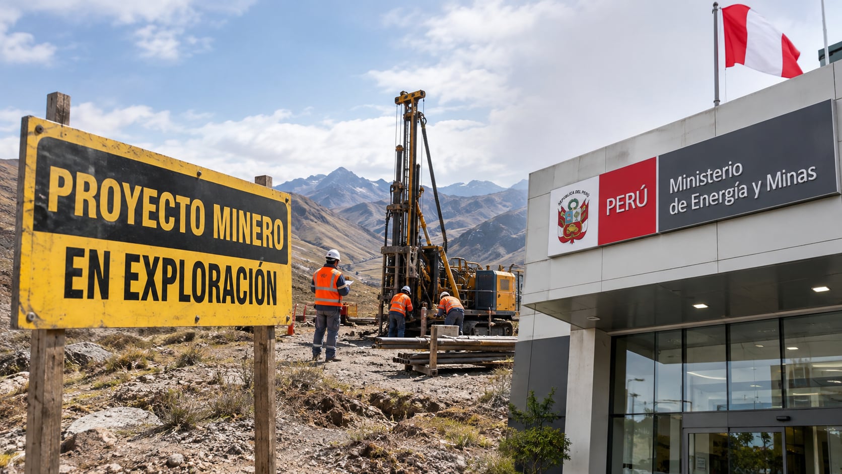 En los primeros siete meses del año la inversión en exploración sumó US$ 412 millones. Fotocomposición: ChatGPT, Alessandro Azurín, Diario Gestión.