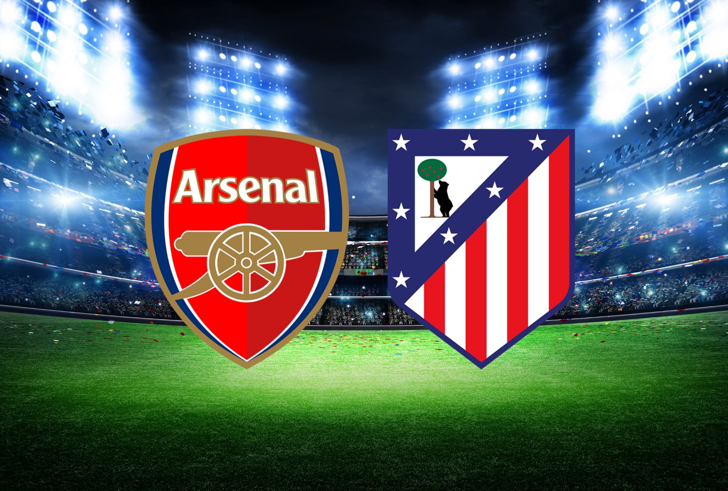 Revisa esta nota para que sepas a qué hora juega y qué canal transmite Arsenal vs. Atlético de Madrid EN VIVO por la Champions League. (Foto: Composición Gestión Mix)