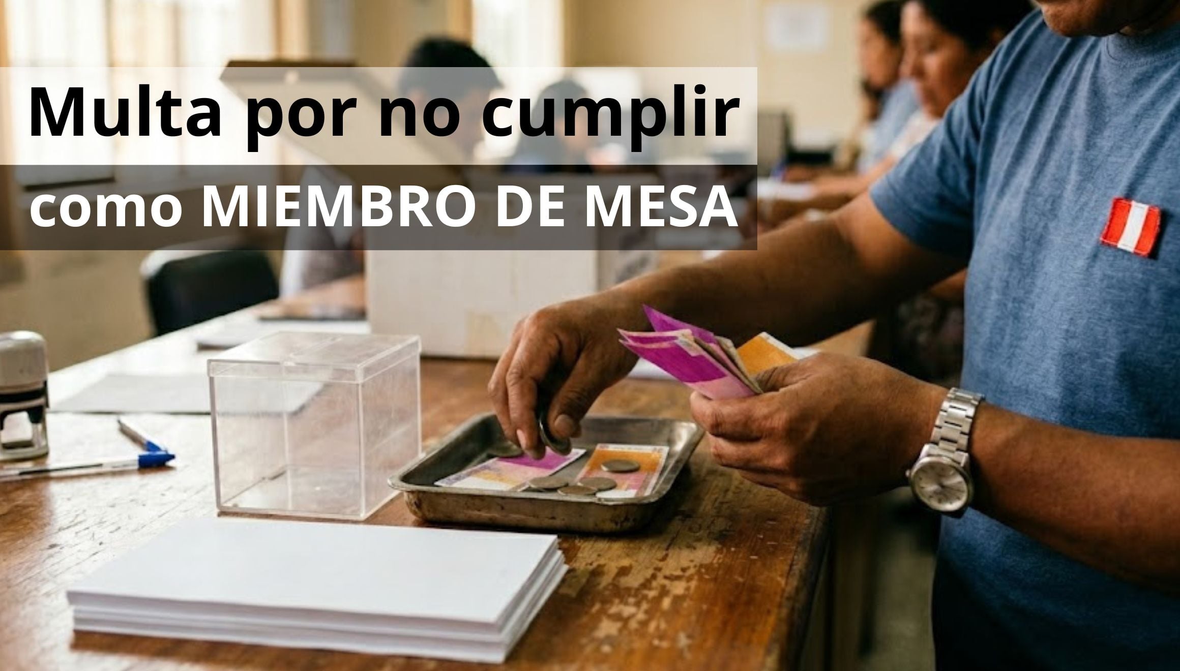 Conoce cuál es la multa que debes pagar si no te presentarás como miembro de mesa o suplente este domingo 7 de junio en la segunda vuelta de las Elecciones Generales Perú 2026. (Foto: Imagen creada por Gesitón Mix usando la IA de Gemini)