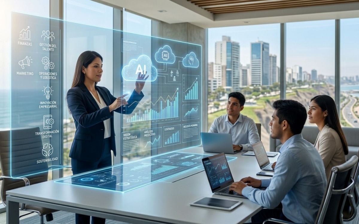 La inteligencia artificial está transformando el trabajo, pero Administración se mantiene entre las carreras universitarias con mayor demanda proyectada para el presente año. Foto: Composición Gestión/ Gemini.