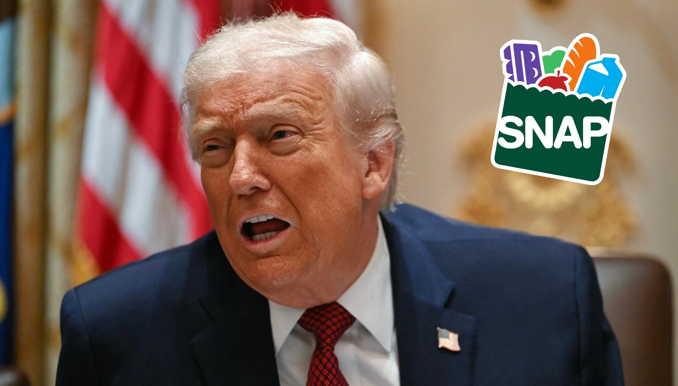 Donald Trump está usando los fondos SNAP para exigir a los estados que entreguen al gobierno los datos personales de los beneficiarios (Foto: AFP)