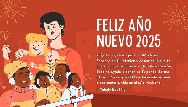 "Fíjate objetivos para el Año Nuevo. Escarba en tu interior y descubre lo que te gustaría que ocurriera en tu vida este año. Esto te ayuda a poner de tu parte. Es una afirmación de que estás interesado en vivir plenamente la vida en el año venidero" - Melody Beattie | Crédito: Canva / Composición Mix