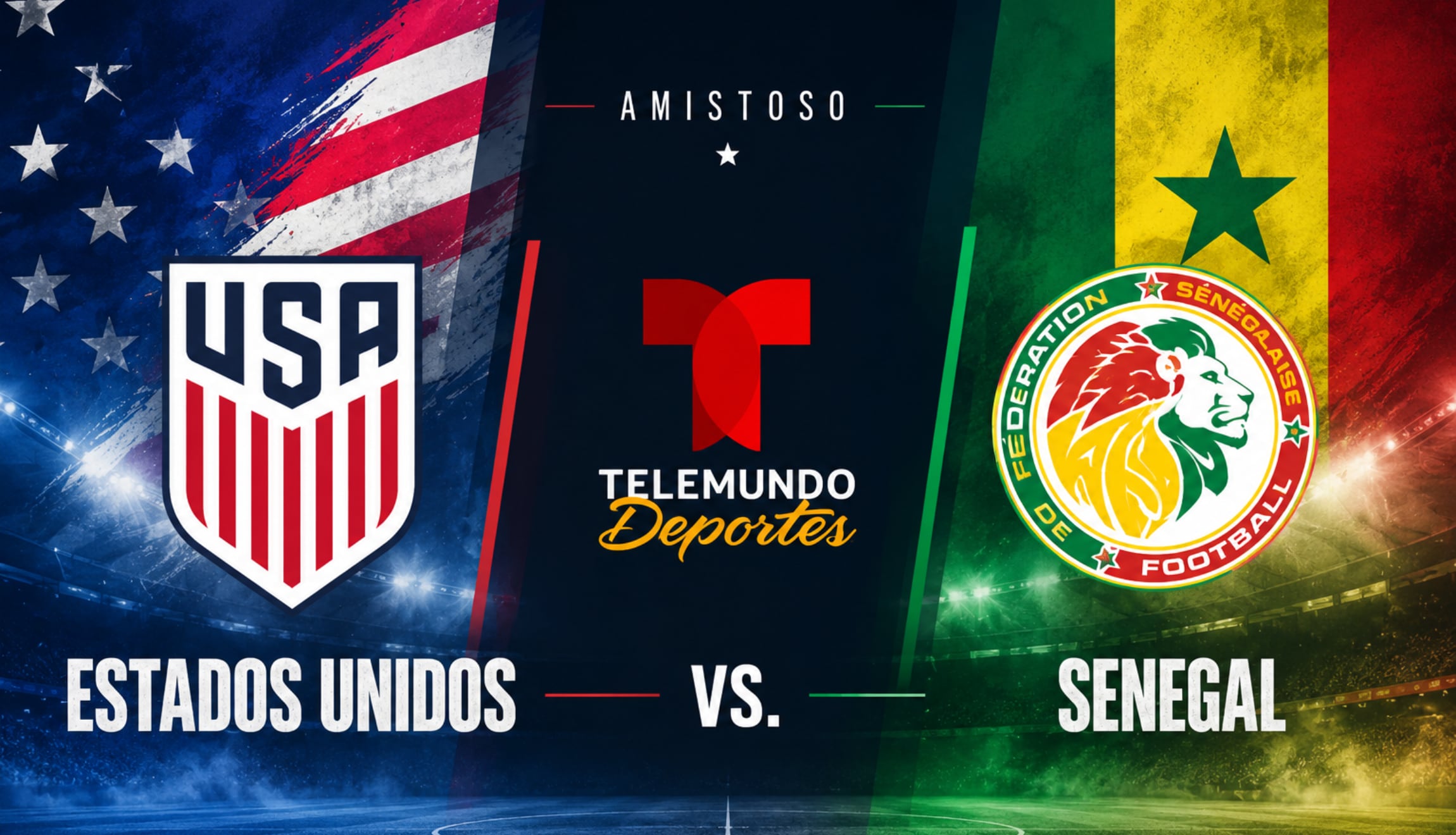 Señal de Telemundo Deportes para ver el partido de Estados Unidos vs. Senegal EN VIVO por amistoso de preparación al Mundial 2026. (Foto: Imagen creada por Gestión Mix utilizando la IA de Chat GPT)