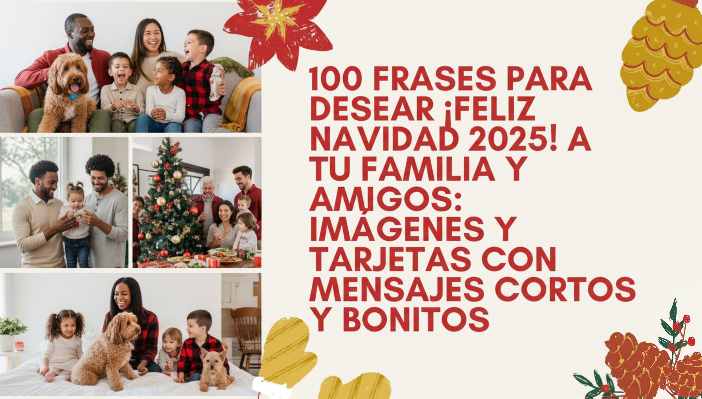 ¡Feliz Navidad 2025! Comparte estas tarjetas con frases cortas y bonitas ideales para enviar a tu familia y amigos. Encuentra el mensaje perfecto para iluminar el corazón de tus seres queridos. | Crédito: Canva / Composición Gestión Mix
