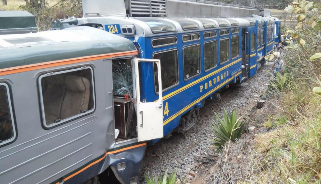Imagen del accidente en la línea férrea rumbo a Machu Picchu en 2021. (Foto: Difusión)