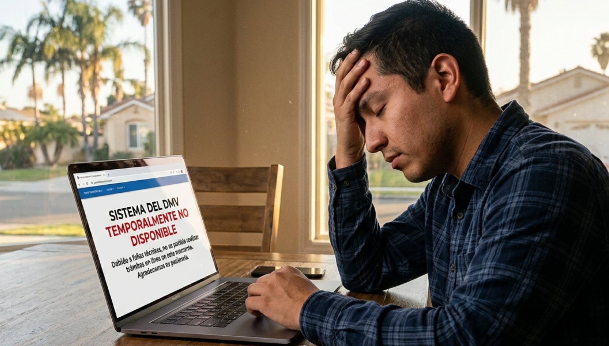 El DMV de California confirmó una falla en el sistema de sus trámites virtuales, causando retrasos en procesos (Foto: Imagen creada por Gestión MIX usando Gemini)