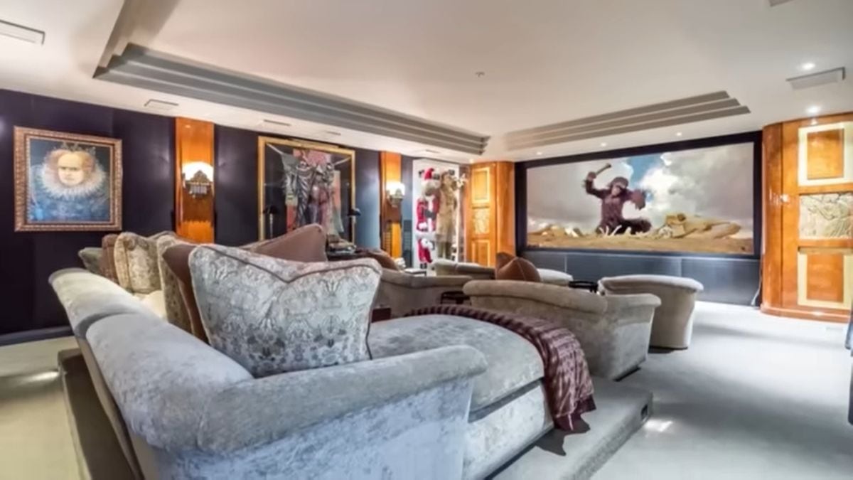 La sala de cine en la mansión de Jim Carrey (Foto: Daniel Dahler / Sotheby's International Realty)