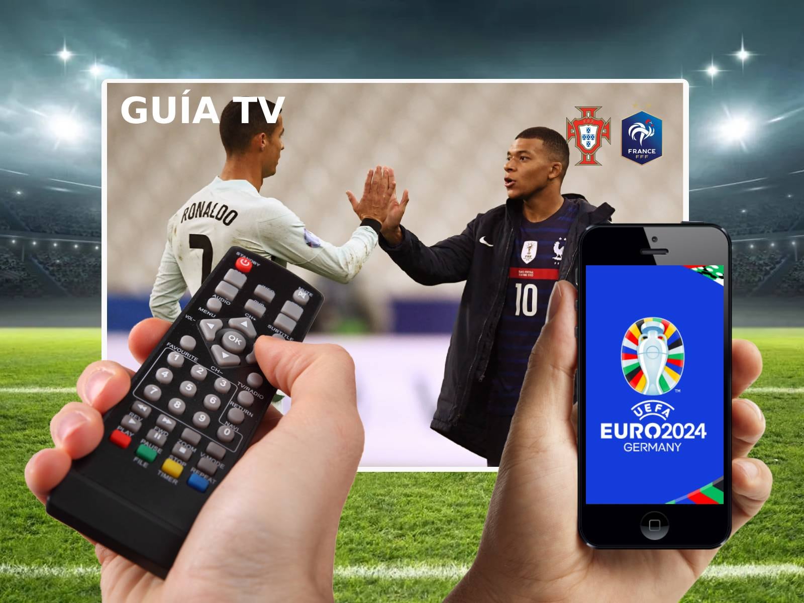 Lista de canales de televisión para seguir el partido Portugal vs. Francia en vivo y en directo desde el Volksparkstadion de Hamburgo, Alemania, por la ronda de cuartos de final de la Eurocopa 2024. (Foto: AFP)