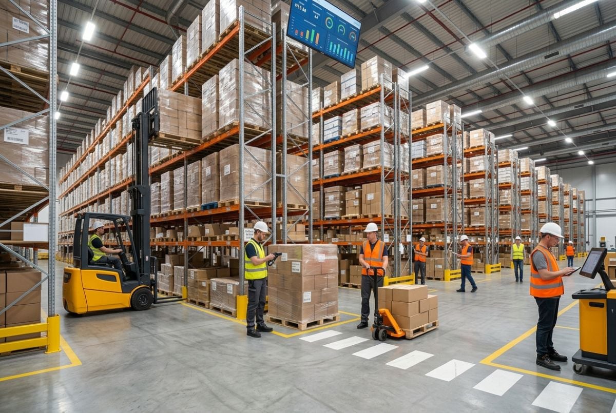 La logística no se limita al transporte: inventarios, almacenamiento, preparación de pedidos y entregas también pueden generar sobrecostos. Foto: Composición Gestión-Gemini.