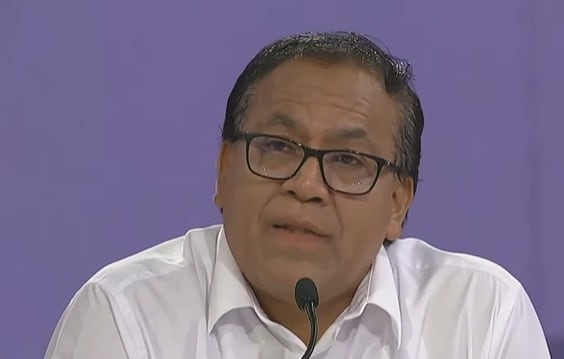 Roberto Sánchez, candidato presidencial de Juntos por el Perú, no negó que Antauro Humala conforme su eventual gobierno. | Captura: JNE