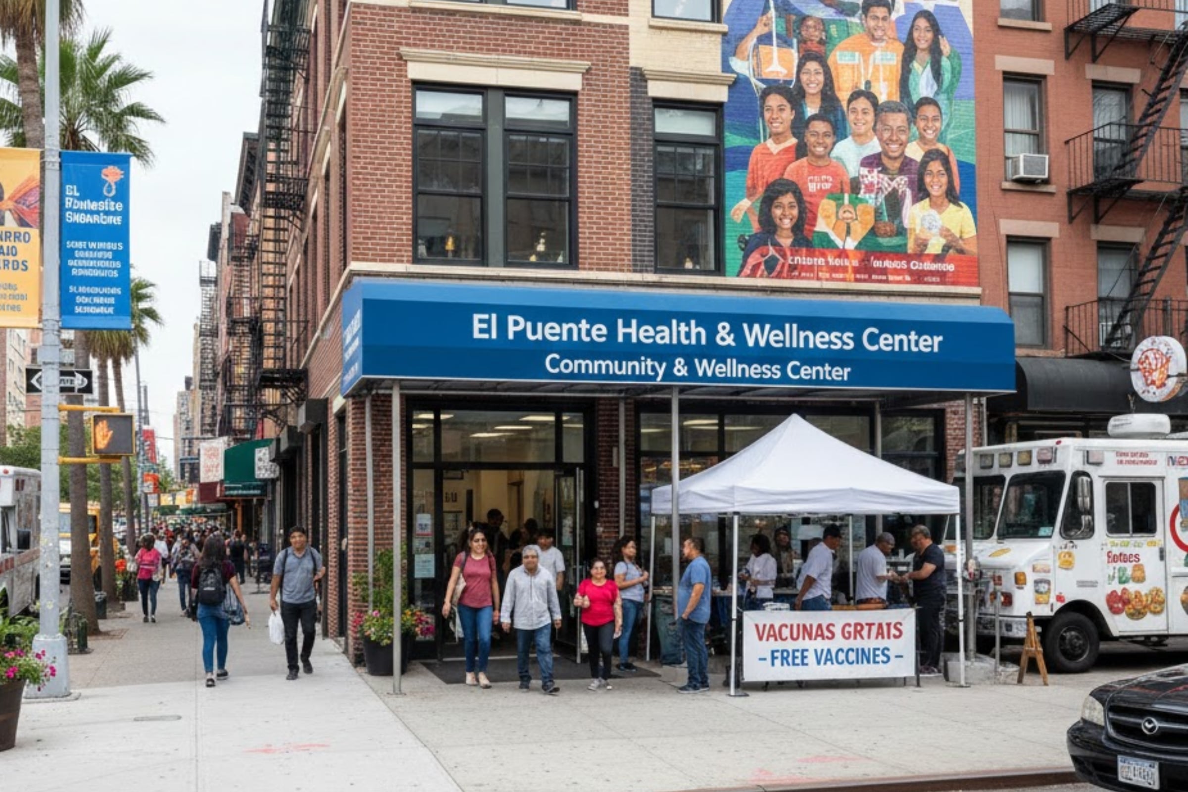 Existen centros comunitarios de salud en barrios con presencia de inmigrantes latinos. (Crédito: Imagen creada por El Comercio MAG usando la IA de 'Gemini')