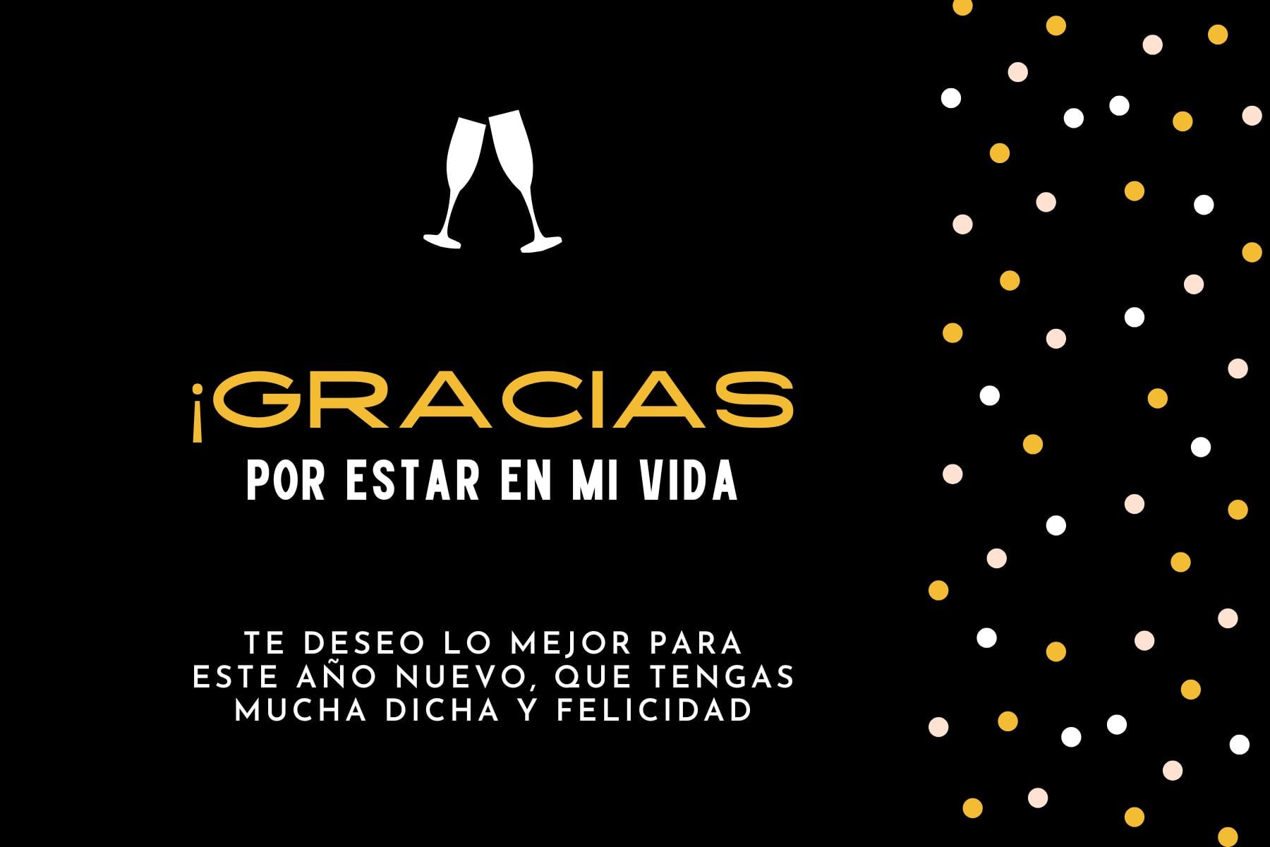 Escoge las mejores imágenes de las tarjetas con frases bonitas del Año Nuevo 2025 para que puedas enviar a tus amigos y a la familia este 31 de diciembre vía WhatsApp, Instagram, Telegram, Facebook y TikTok (Foto: Canva.com)