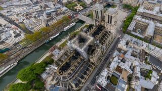 El daño de Notre Dame a vista de drone en esta impresionante fotografía de 1,000 millones de píxeles