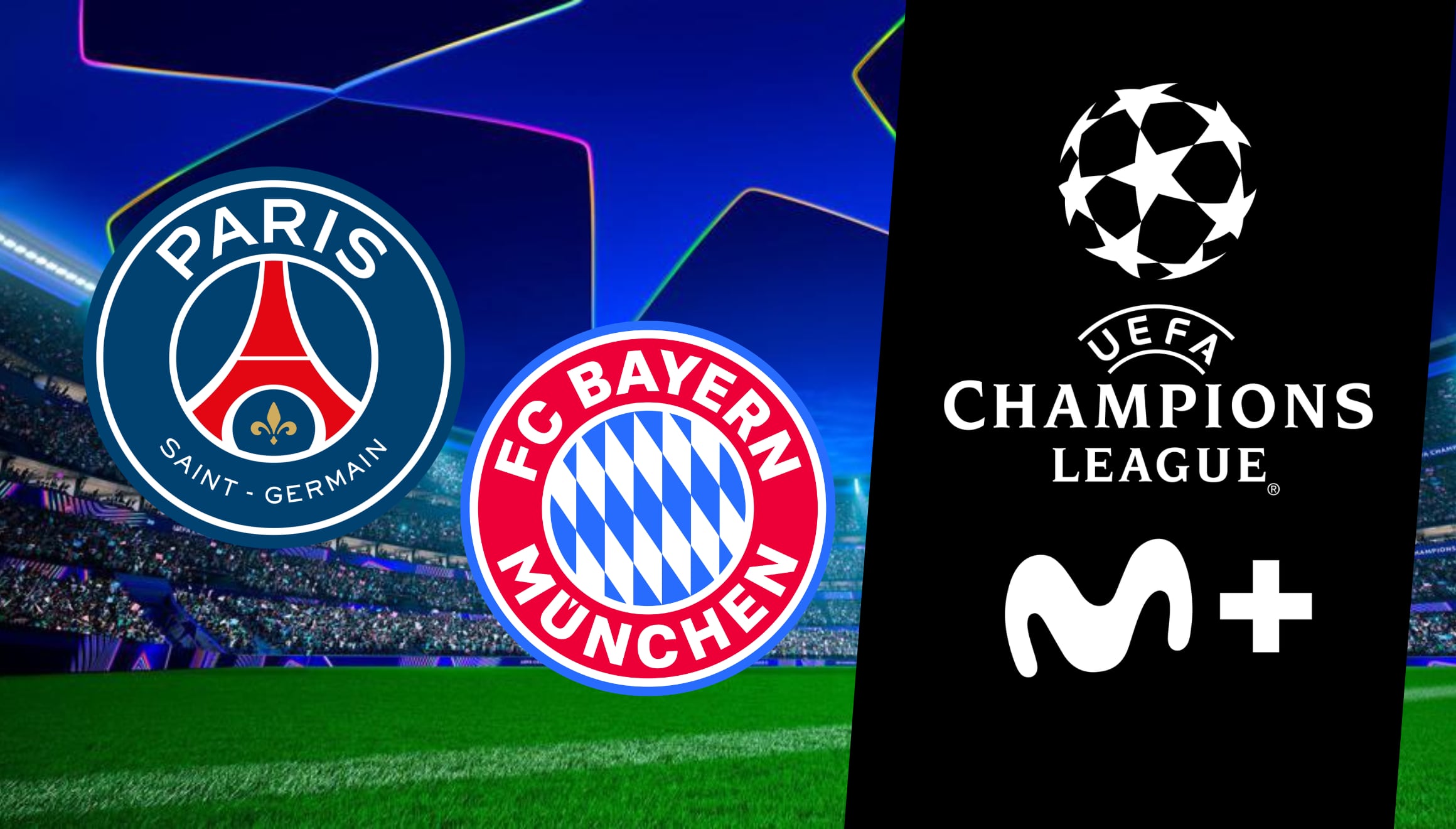 Movistar Plus emite en directo el partido entre PSG y Bayern Múnich para los seguidores de la Liga de Campeones. Te indicamos dónde encontrar la transmisión por televisión y las opciones online para ver el fútbol europeo hoy. | Crédito: uefa.com / Composición Gestión Mix