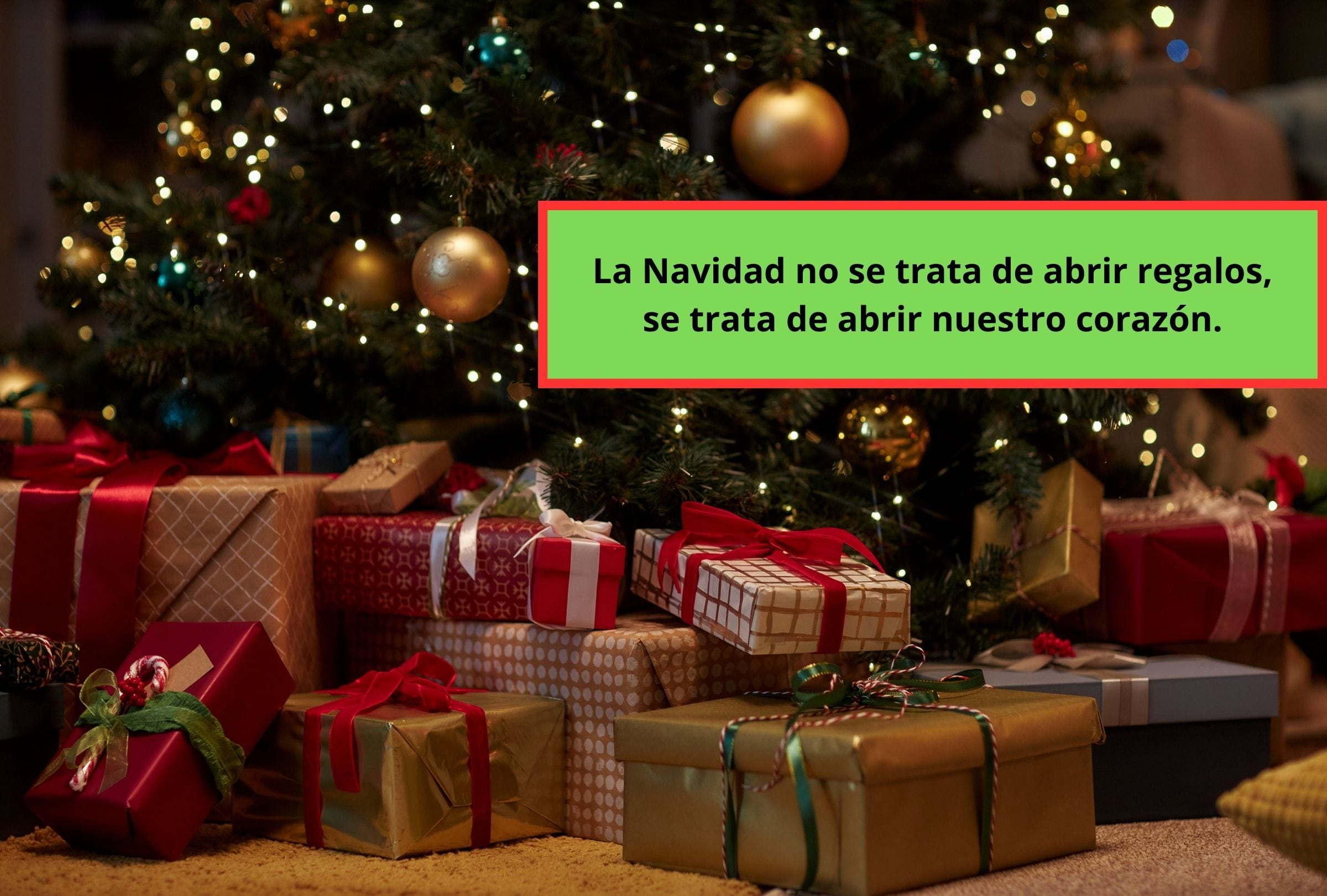 La Navidad no se trata de abrir regalos, se trata de abrir nuestro corazón. (Foto: Composición Gestión Mix)