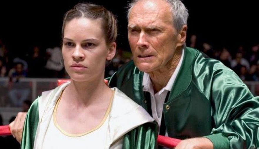 Hilary Swank y Clint Eastwood en una escena de "Million Dollar Baby" (Foto: Warner Bros.)