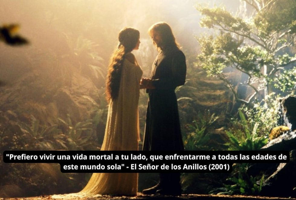 "Prefiero vivir una vida mortal a tu lado, que enfrentarme a todas las edades de este mundo sola" - El Señor de los Anillos (2001) (Foto: Canva.com / Noé Yactayo)