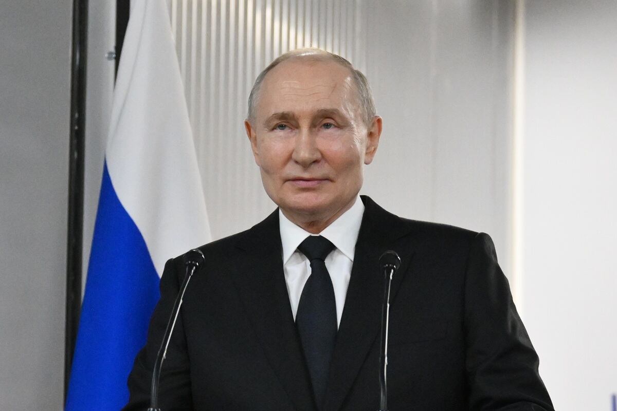 El presidente ruso, Vladimir Putin, pronuncia un discurso, en San Petersburgo, Rusia, el 19 de febrero de 2025. (Foto de EFE/EPA/KRISTINA KORMILITSYNA)