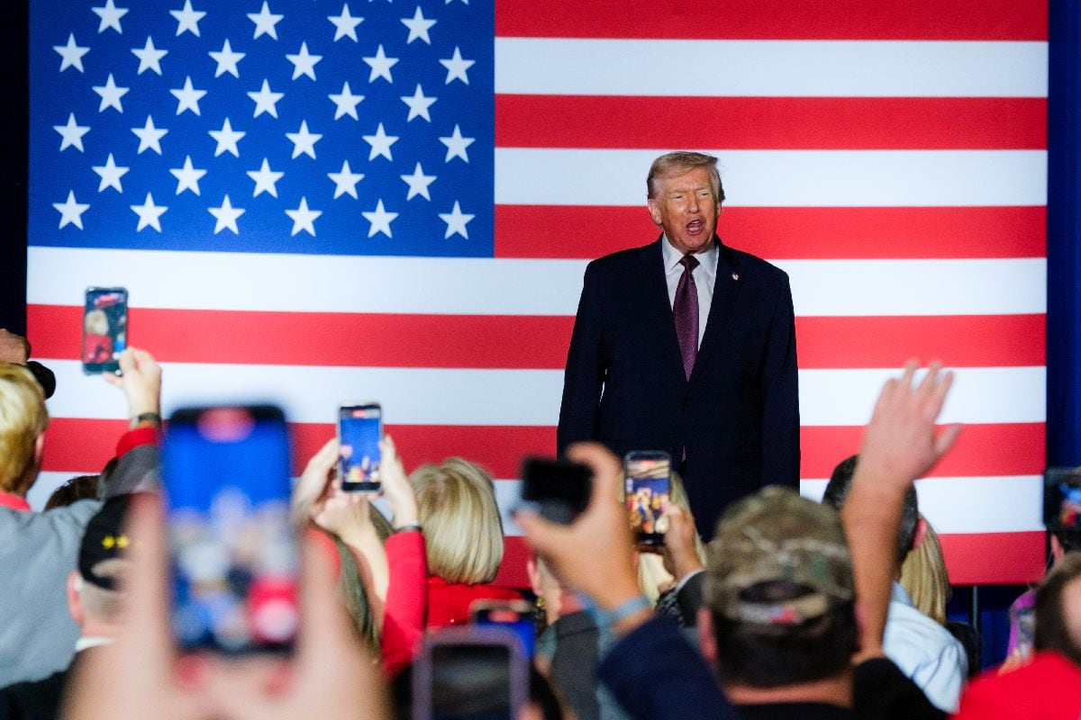 Donald Trump en un mitin de campaña.