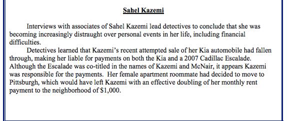 La investigación determinó que Sahel Kazemi fue la responsable del asesinato (Foto: MNPD)