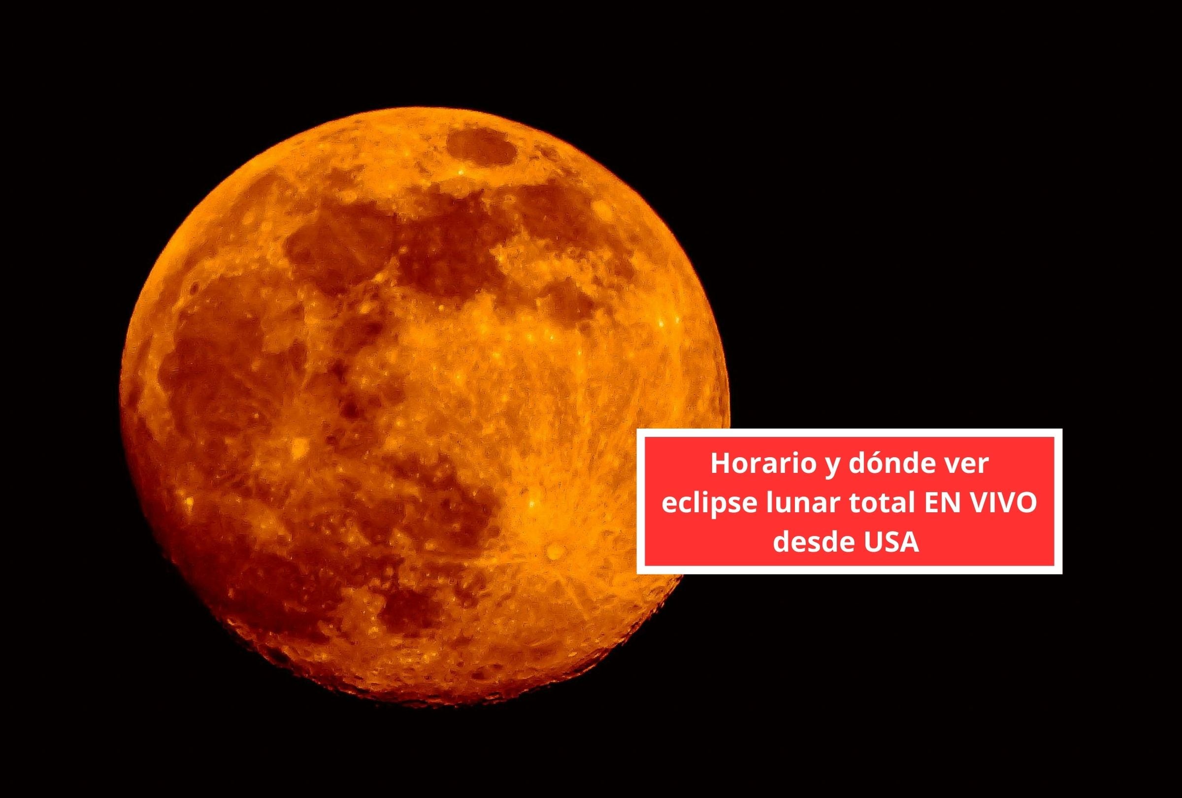 En esta nota podrás conocer el horario y dónde ver eclipse lunar total EN VIVO desde USA este 3 de marzo de 2026. (Foto: Luke Tinker / Pexels y Composición Gestión Mix)