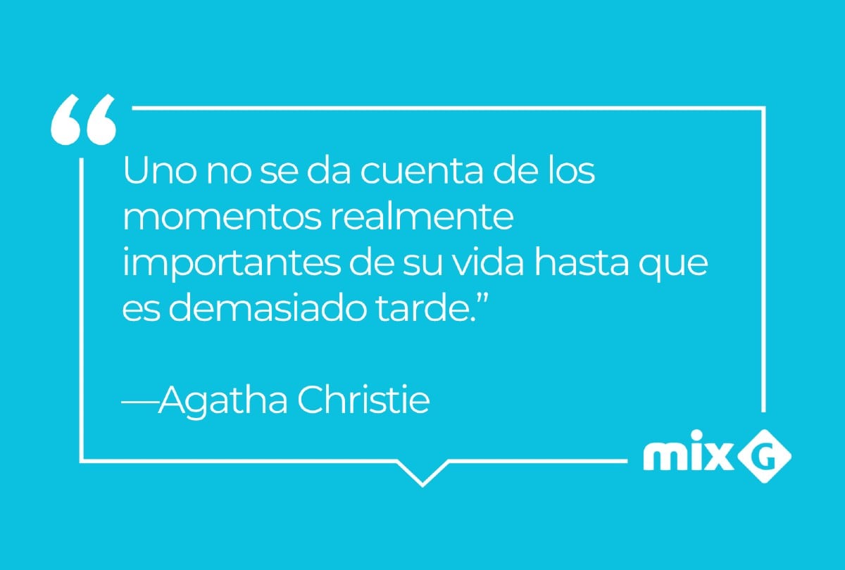 Agatha Christie protagoniza la cita del día con una reflexión sobre el tiempo y las experiencias que dejamos pasar. | Crédito: Gestión Mix