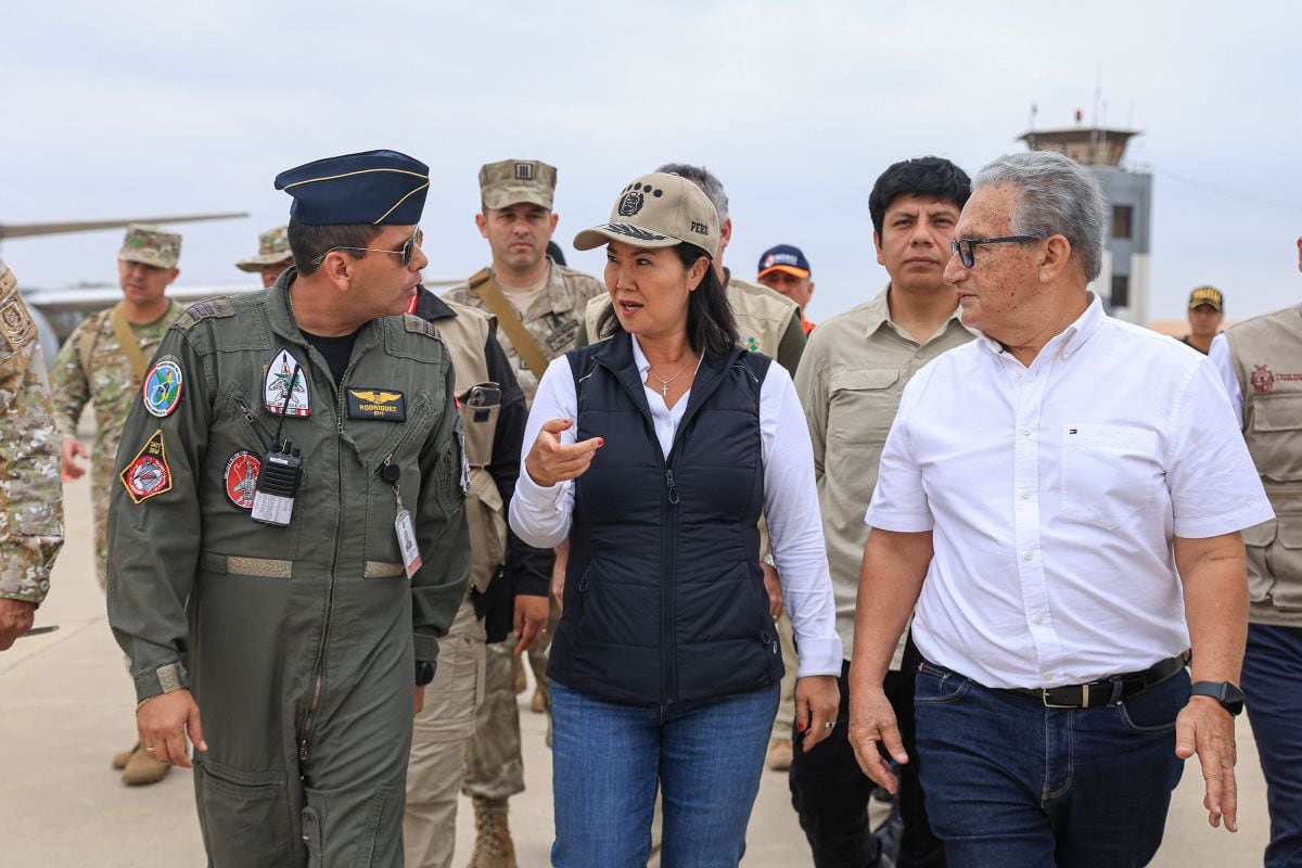 Keiko Fujimori anunció en Lambayeque la conformación de una comisión para acelerar las acciones de prevención ante el Fenómeno El Niño. Foto: Presidencia.