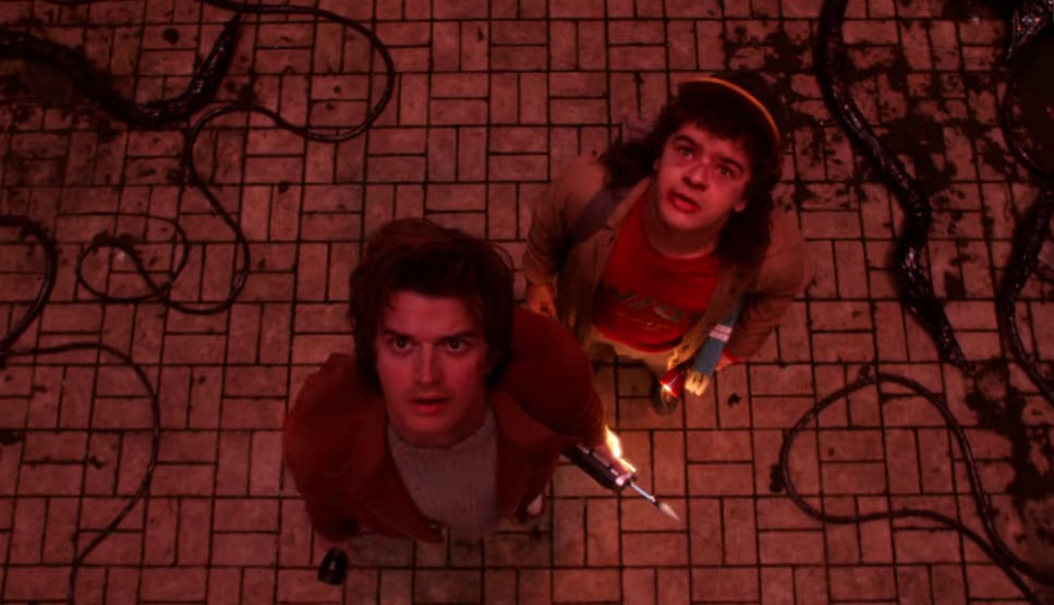 En el tráiler de la segunda parte de la quinta temporada de "Stranger Things", Dustin Henderson (Gaten Matarazzo) y Steve Harrington (Joe Kerry) están en peligro (Foto: Netflix)