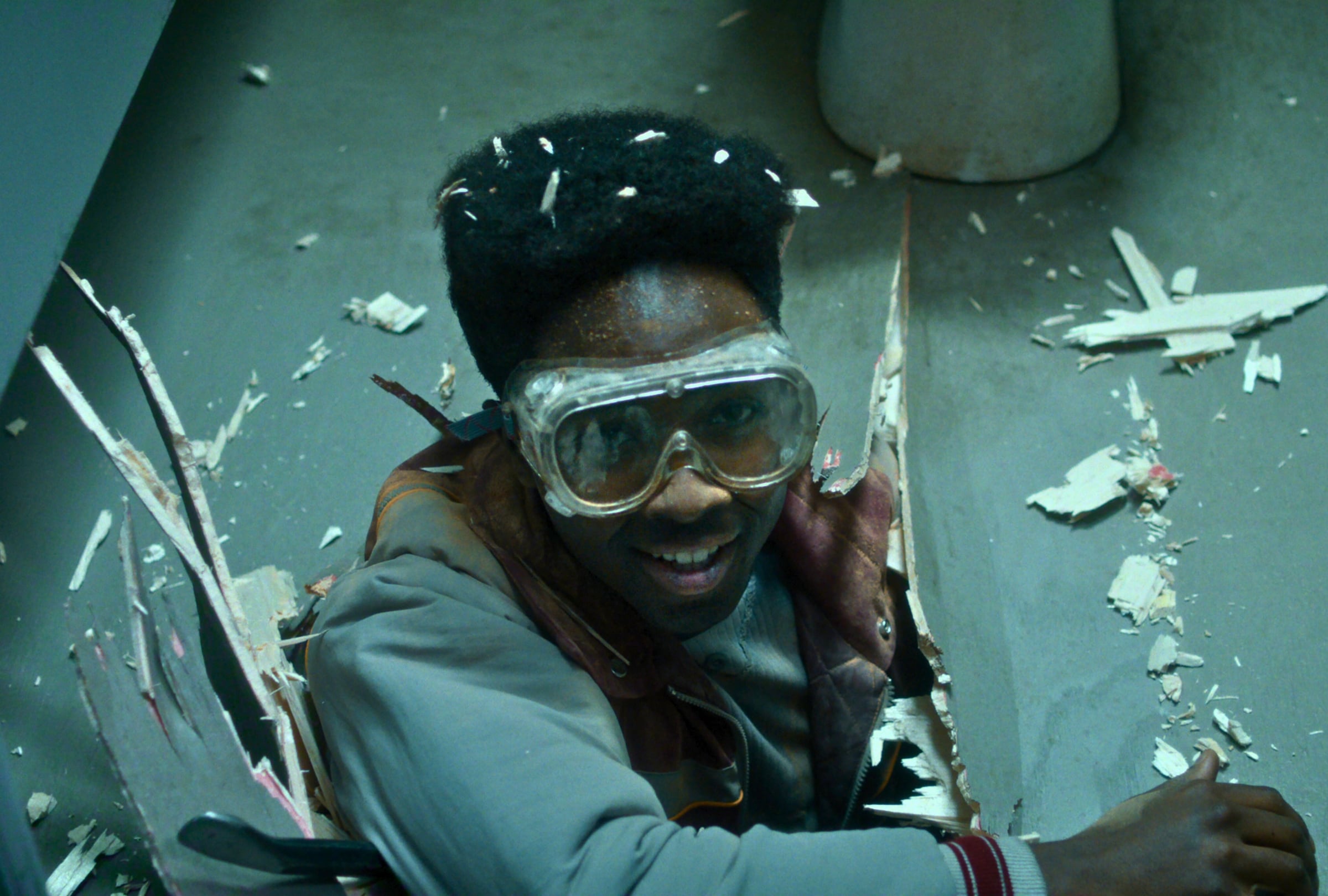 El actor Caleb McLaughlin como Lucas Sinclair en una escena de "Stranger Things 5" (Foto: Netflix)