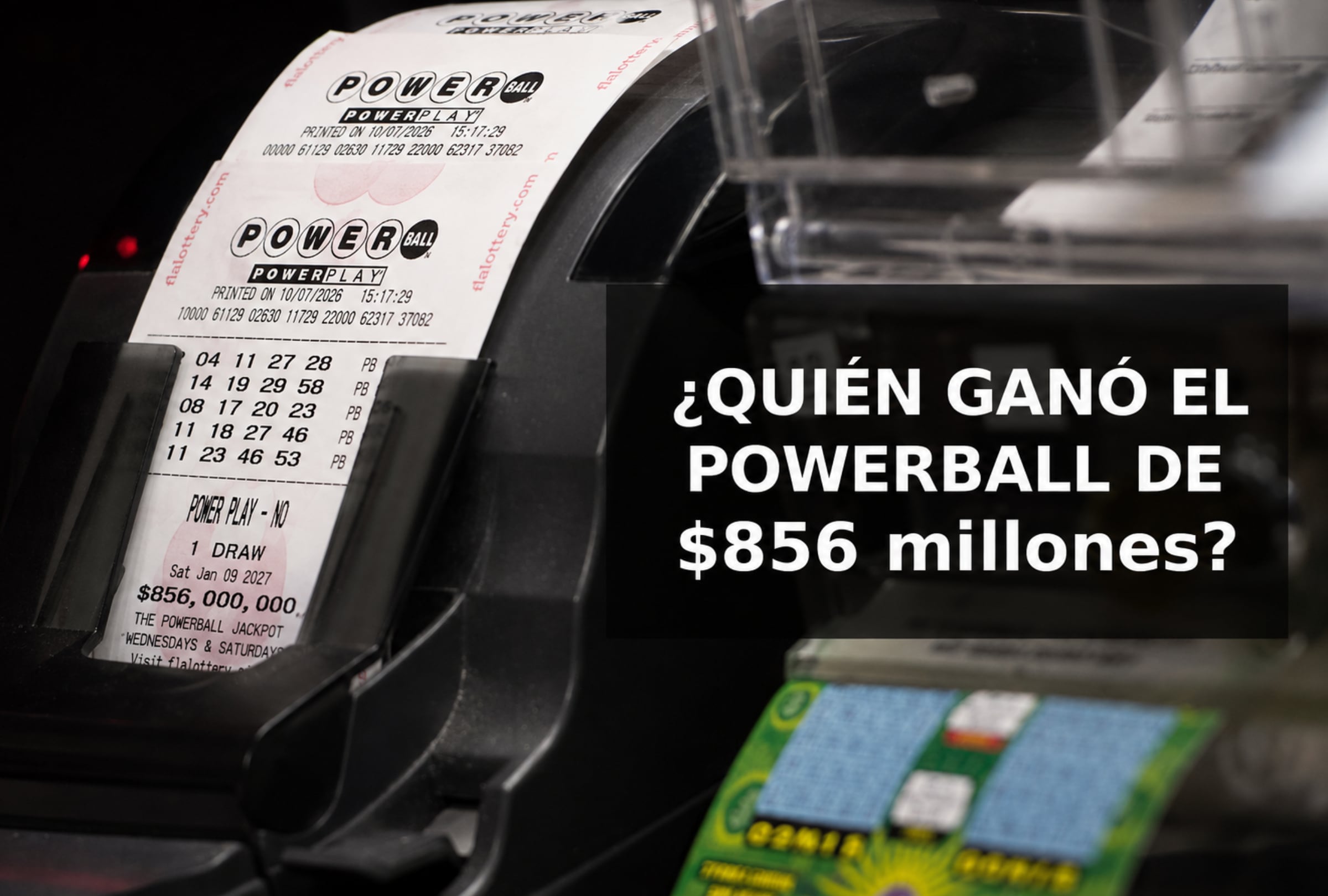 TALLAHASSEE, FLORIDA (ESTADOS UNIDOS), 08/08/2026.- Consulta quién ganó el Powerball del sábado 8 de agosto, los seis números sorteados y las opciones de cobro del premio mayor acumulado de $856 millones. FOTO DE SAUL LOEB PARA AFP