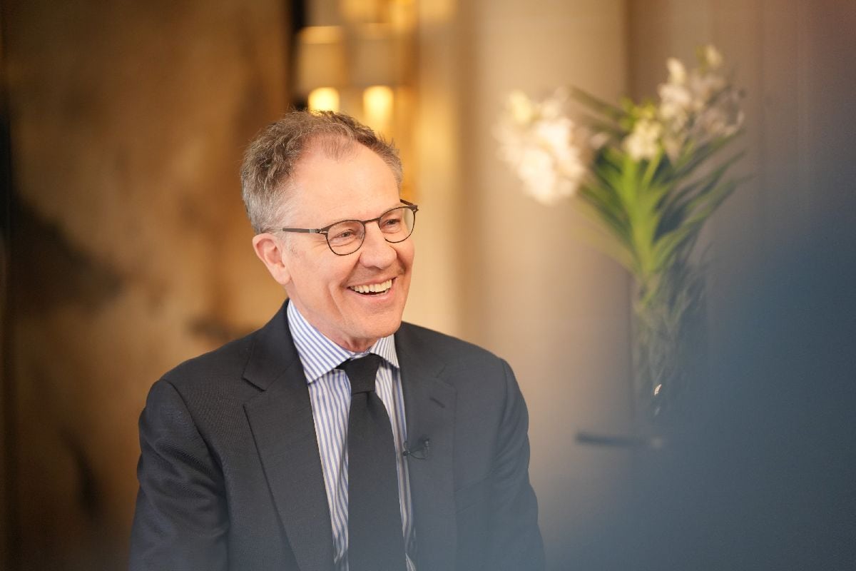 Michael Hartnett, estratega jefe de inversiones de Bank of America Corp., durante una entrevista con Bloomberg Television en la Cumbre Global de Inversores de Bank of America en París, Francia, el jueves 19 de marzo de 2026.